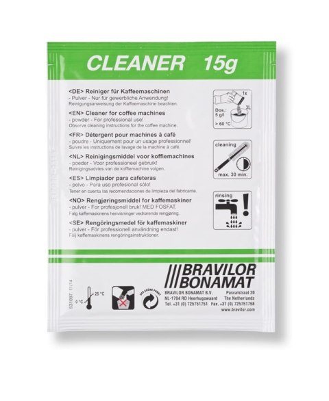 Cleaner Bravilor Bonamat 15x15g – saszetki do dzbanków, termosów i ekspresów Cleaner Bravilor Bonamat 15x15g – saszetki do dzbanków, termosów i ekspresów