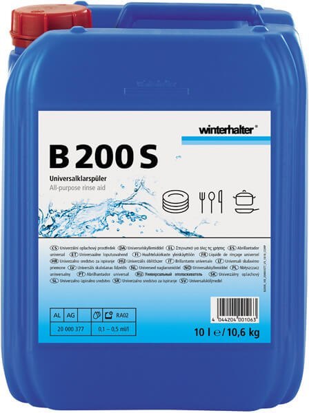 Winterhalter B200S – kwaśny nabłyszczacz do zmywarek gastronomicznych, 10 L Winterhalter B200S – kwaśny nabłyszczacz do zmywarek gastronomicznych, 10 L