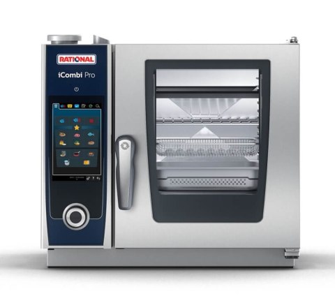 Piec konwekcyjno-parowy RATIONAL iCombi Pro XS – elektryczny, 6 × GN 2/3 - widok z przodu