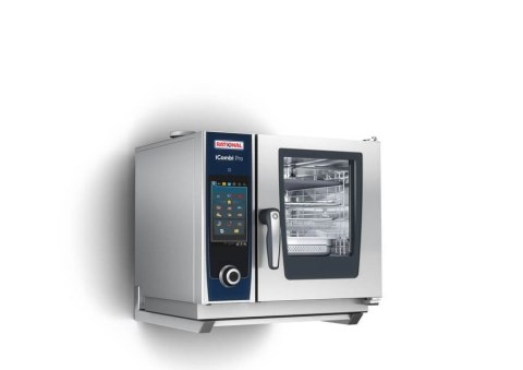 Piec konwekcyjno-parowy RATIONAL iCombi Pro XS – elektryczny, 6 × GN 2/3 - piec wisi na ścianie