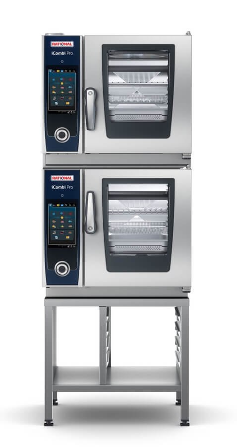 Piec konwekcyjno-parowy RATIONAL iCombi Pro XS – elektryczny, 6 × GN 2/3 - wersja pieca stojącego jeden na drigum
