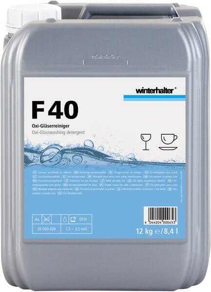 Płyn do szkła Winterhalter F40 z utleniaczem – 12 kg Płyn do szkła Winterhalter F40 z utleniaczem – 12 kg