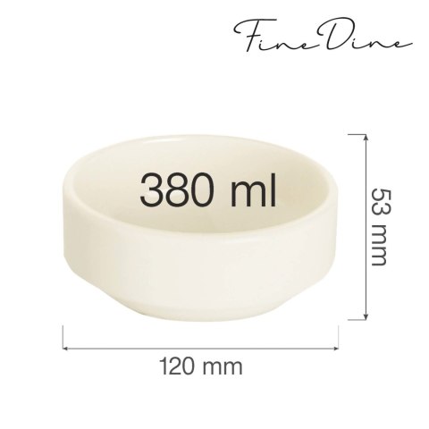 Miska sztaplowana Crema 380 ml, 120 mm - Fine Dine Miska sztaplowana Crema 380 ml, 120 mm - Fine Dine