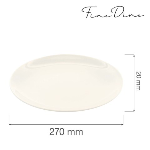 Talerz bez rantu Crema 270 mm - Fine Dine Talerz bez rantu Crema 270 mm - Fine Dine