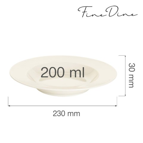 Talerz głęboki Crema 230 mm - Fine Dine Talerz głęboki Crema 230 mm - Fine Dine