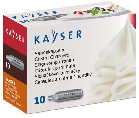 Naboje do syfonów do bitej śmietany 10szt - KAYSER Naboje do syfonów do bitej śmietany 10szt - KAYSER
