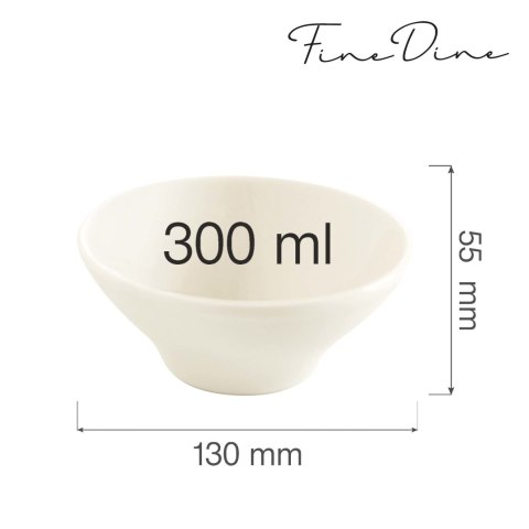 Miska stożkowa Crema 300 ml, 130x60 mm - Fine Dine Miska stożkowa Crema 300 ml, 130x60 mm - Fine Dine