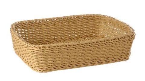Koszyk prostokątny z polipropylenu beż 400x300x100 mm APS Koszyk prostokątny z polipropylenu beż 400x300x100 mm APS