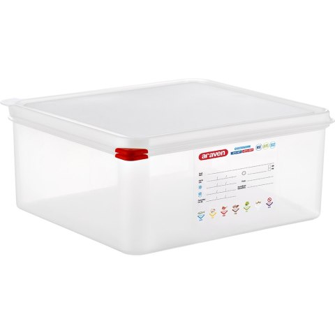 Pojemnik z polipropylenu z pokrywką szczelną, GN 2/3, H 150 mm Pojemnik z polipropylenu z pokrywką szczelną, GN 2/3, H 150 mm