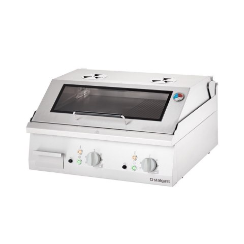 Płyta grillowa elektryczna, nastawna, gładko-ryflowana, z pokrywą, 8.1 kW Płyta grillowa elektryczna, nastawna, gładko-ryflowana, z pokrywą, 8.1 kW