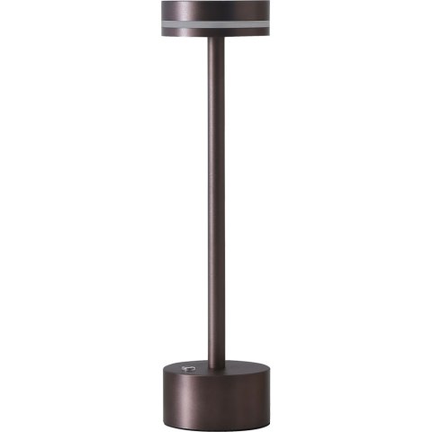 Lampka stołowa LED, brązowa, bezprzewodowa, H 320 mm Lampka stołowa LED, brązowa, bezprzewodowa, H 320 mm