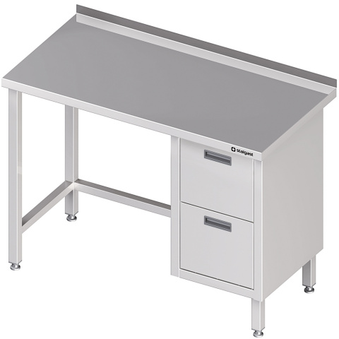 Stół przyścienny z blokiem dwóch szuflad (P),bez półki 1700x600x850 mm Stół przyścienny z blokiem dwóch szuflad (P),bez półki 1700x600x850 mm