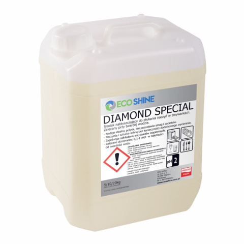 DIAMOND SPECIAL 10kg - Płyn nabłyszczający, płuczący do zmywarki do twardej wody | ECO-SHINE DIAMOND SPECIAL 10kg - Płyn nabłyszczający, płuczący do zmywarki do twardej wody | ECO-SHINE