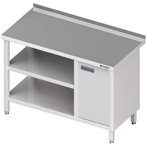 Stół przyścienny z szafką (P),i 2-ma półkami 1900x600x850 mm Stół przyścienny z szafką (P),i 2-ma półkami 1900x600x850 mm