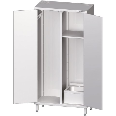 Szafa stalowa porządkowa ze zlewem 1000x500x2000 mm