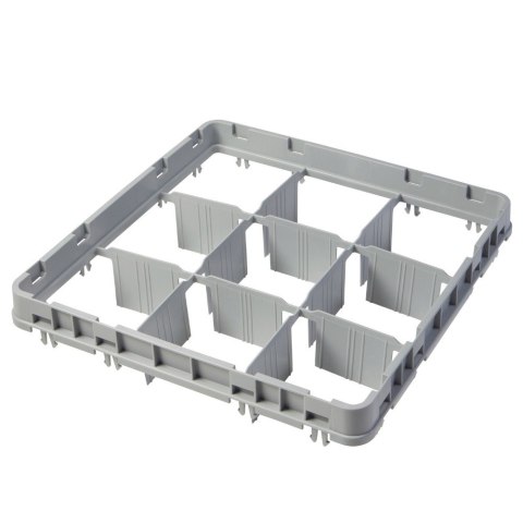 Nadstawka do koszy Full Drop 500x500 mm szara, model E1, 9 przegródek, Cambro CAMBRO