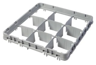 Nadstawka do koszy Full Drop 500x500 mm szara, model E1, 9 przegródek, Cambro CAMBRO