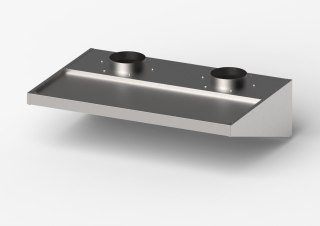 Okap do niskich pomieszczeń, skręcany, Gredil, 1510x1000x400 mm