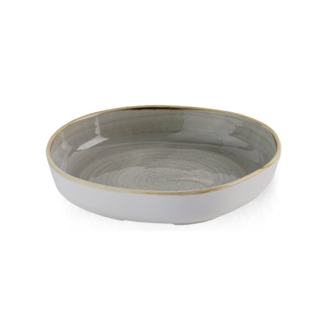 Talerz organiczny z wysokim rantem Stonecast Peppercorn Grey, 230mm Churchill