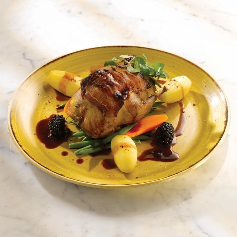 Talerz płytki Stonecast Mustard Seed Yellow 288 mm Churchill