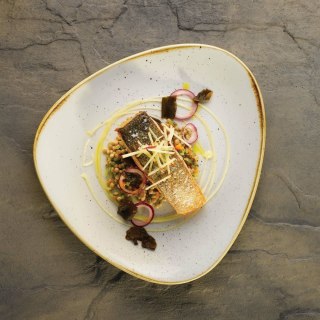 Talerz płytki coupe Stonecast Barley White, 260mm Churchill