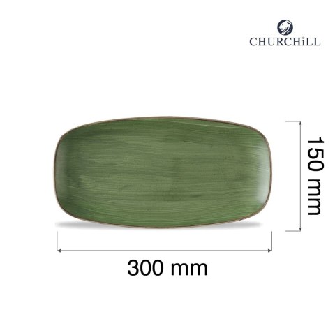 Talerz prostokątny Stonecast Sorrel Green, 300x150mm Churchill