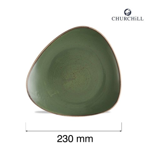 Talerz trójkątny Stonecast Sorrel Green, 230mm Churchill