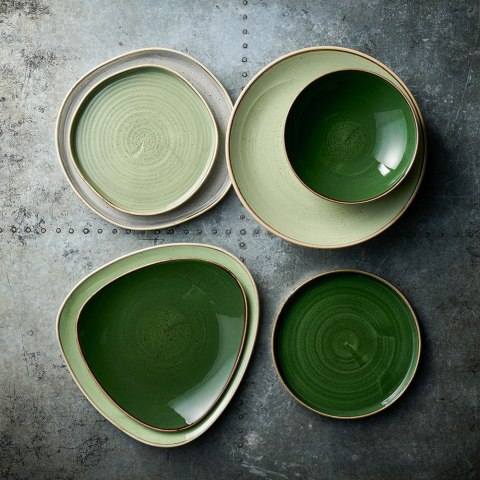 Talerz trójkątny Stonecast Sorrel Green, 230mm Churchill