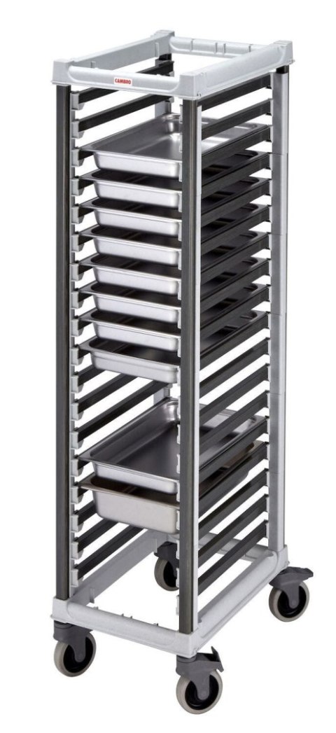 Wózek Camshelving do transportu pojemników, 18 × GN 1/1, Cambro, 730x438x(H)171mm CAMBRO