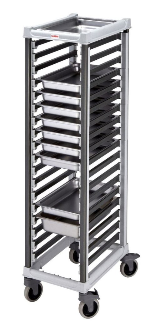 Wózek Camshelving do transportu pojemników, 18 × GN 1/1, Cambro, 730x438x(H)171mm CAMBRO