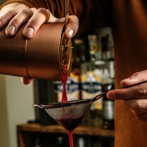 Miarka barmańska Bell z prostą krawędzią, antyczna miedź, BarFly, 25/50ml BarFly