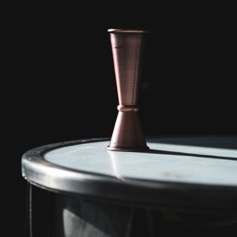 Miarka barmańska Bell z prostą krawędzią, antyczna miedź, BarFly, 25/50ml BarFly