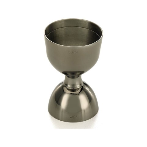 Miarka barmańska Bell z prostą krawędzią, czarna, BarFly, 25/50ml BarFly