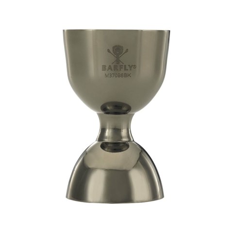 Miarka barmańska Bell z prostą krawędzią, czarna, BarFly, 25/50ml BarFly