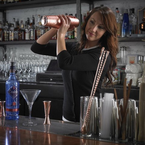 Miarka barmańska Bell z prostą krawędzią, miedź, BarFly, 25/50ml BarFly