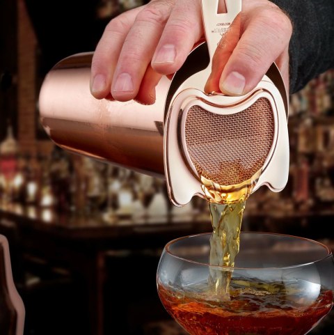 Miarka barmańska Bell z prostą krawędzią, miedź, BarFly, 25/50ml BarFly