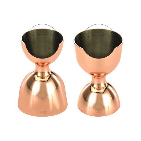 Miarka barmańska Bell z prostą krawędzią, miedź, BarFly, 25/50ml BarFly