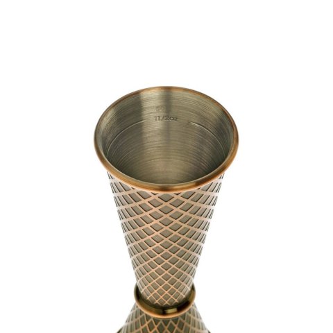 Miarka barmańska w stylu japońskim Diamond Lettice, antyczna miedź, BarFly, 30/60ml BarFly