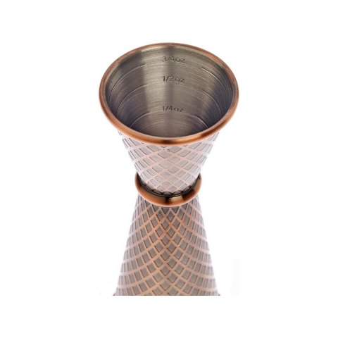 Miarka barmańska w stylu japońskim Diamond Lettice, antyczna miedź, BarFly, 30/60ml BarFly