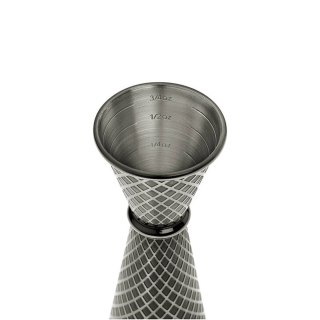 Miarka barmańska w stylu japońskim Diamond Lettice, czarna, BarFly, 30/60ml BarFly