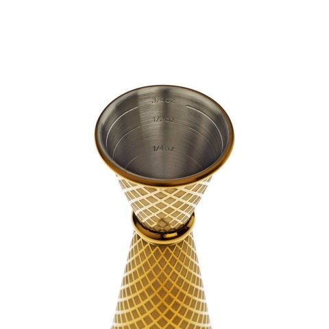 Miarka barmańska w stylu japońskim Diamond Lettice, złota, BarFly, 30/60ml BarFly