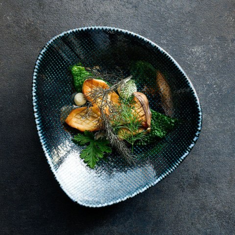 Miska trójkątna Astro Metallic Blue, 240mm Churchill