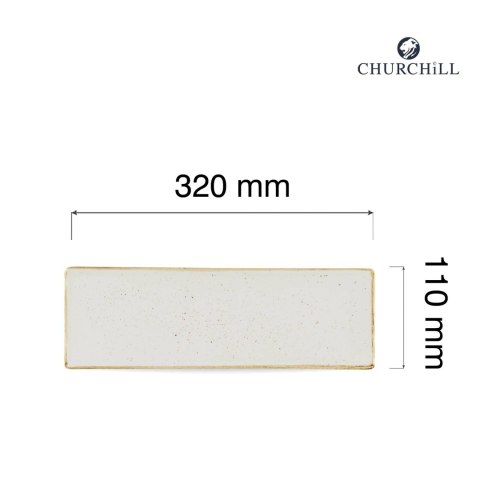 Taca porcelanowa Stonecast Barley White, 320x110mm Churchill