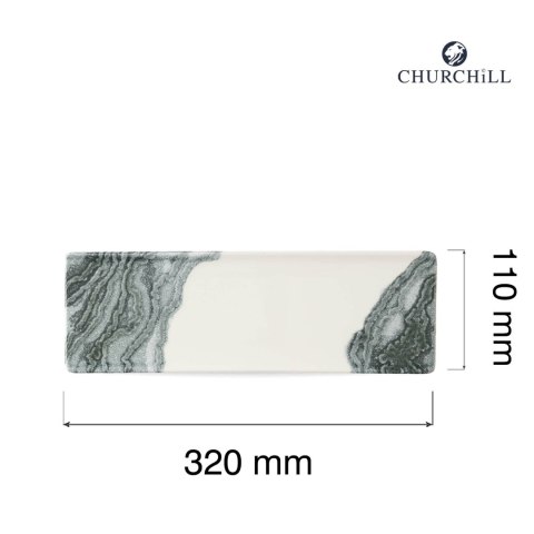 Taca porcelanowa Tide Black, 320x110mm Churchill