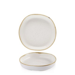 Talerz organiczny z wysokim rantem Stonecast Barley White, 200mm Churchill