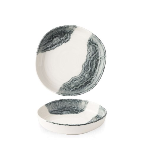 Talerz organiczny z wysokim rantem Tide Black, 200mm Churchill