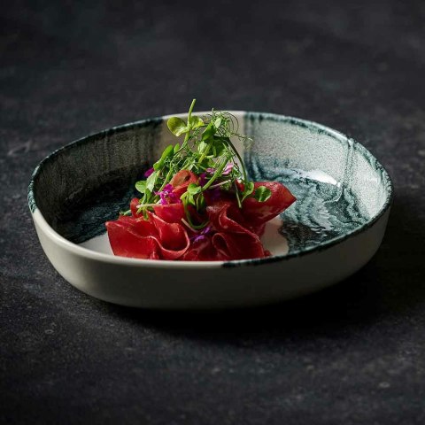 Talerz organiczny z wysokim rantem Tide Black, 230mm Churchill