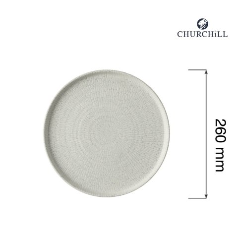 Talerz płytki z rantem Delta Grey, 260mm Churchill