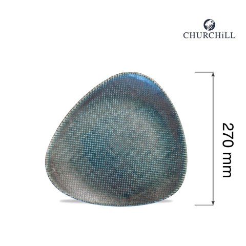 Talerz trójkątny Astro Metallic Blue, 270mm Churchill