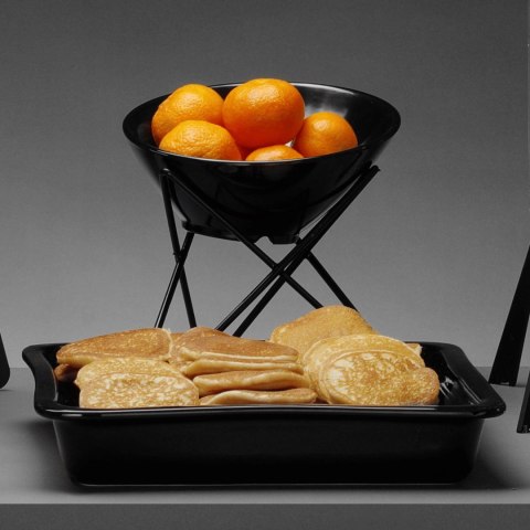 Pojemnik porcelanowy GN 2/3, czarny, 350x325x(h)60mm Fine Dine